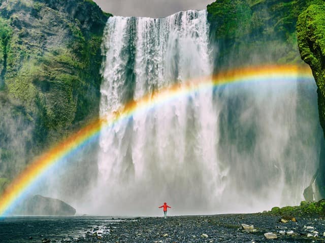 Islandia skogafoss waterfall